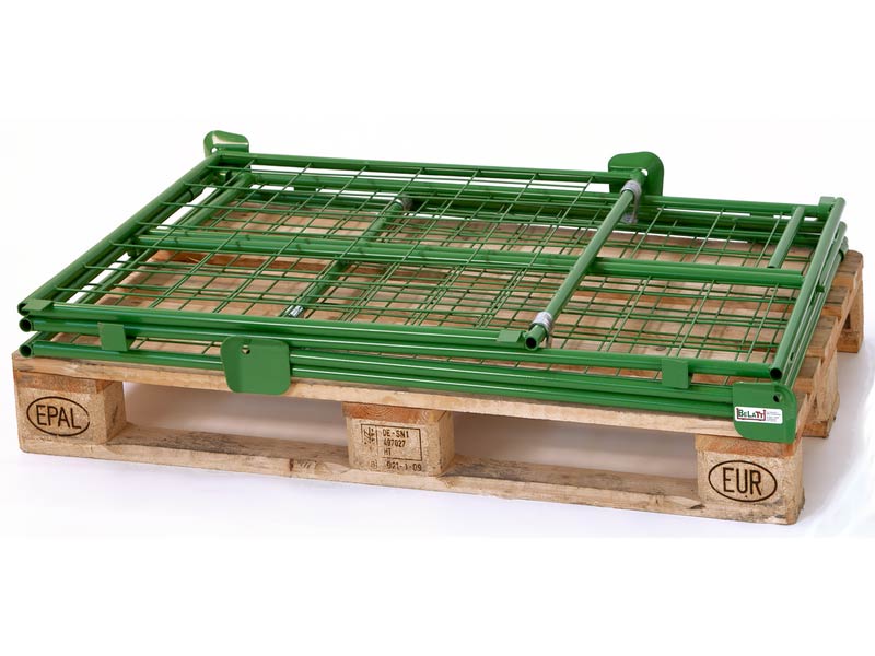 Gitteraufsatzrahmen zusammengelegt