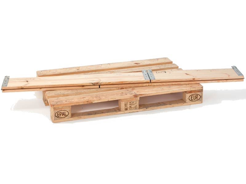 Holzaufsatzrahmen diagonal gefaltet