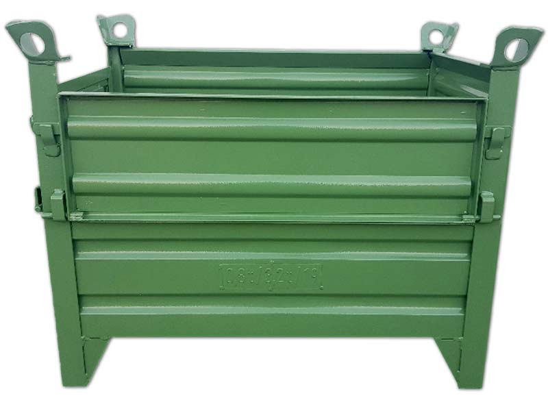 Stapelbehälter mit gesicktem Boden und Seitenwänden